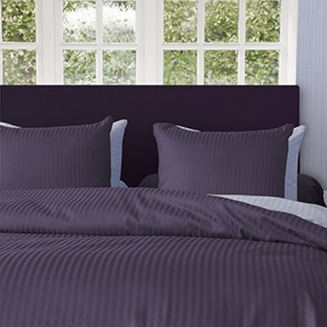 Refined HNL Refined uni stripe satijn vintage purple dekbedovertrek set paars,hotel kwaliteit  dealer slaapkenner theo bot